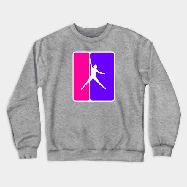 Pole Fitness Pink and Purple Crewneck Sweatshirt by AKdesign